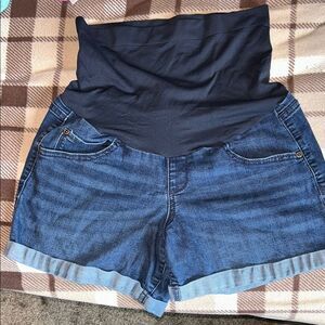 💋3/$30Women's Blue Denim Maternity Shorts